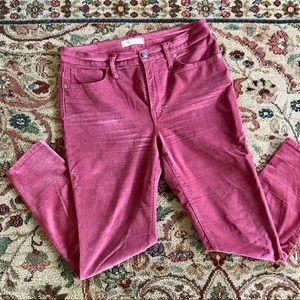 Madewell velour skinny jeans